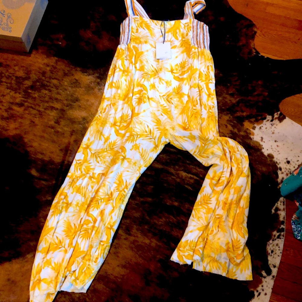 J.nana yellow floral jumpsuit